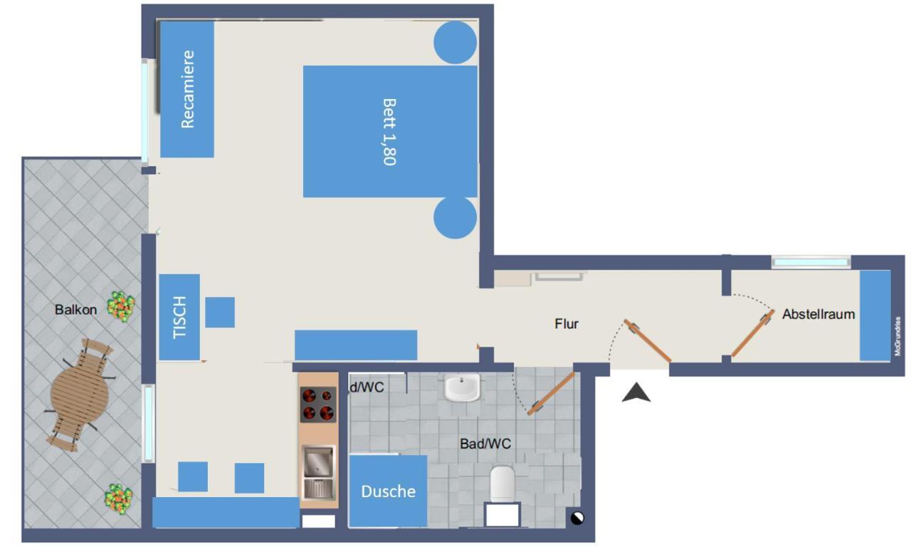 Studio HIRSCH56 - Zentral-Ruhig-Terrasse-Netflix Karlsruhe Esterno foto